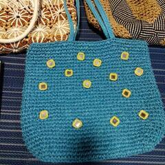 夏用カゴバックの画像