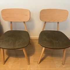 ダイニングテーブルと椅子2脚セットの画像