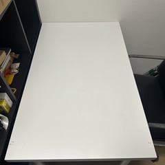 IKEA イケア LINNMON リンモン / ADILS オディリス テーブル, ホワイト, 100x60 cmの画像