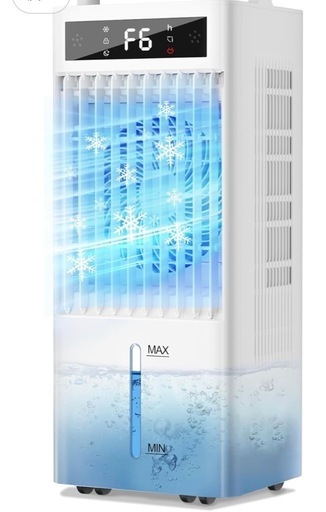 【新品未使用】冷風機 強力 冷風扇 大容量タンク 10L【三面吸気·強力冷却送風】 自動首振り