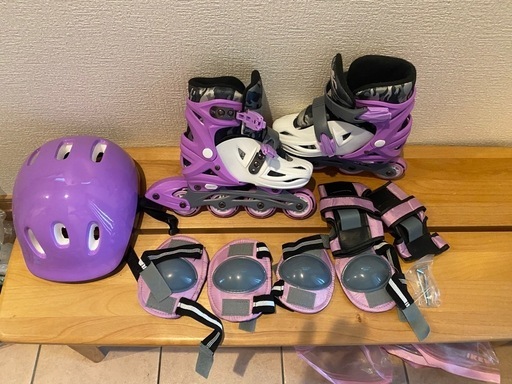 ジュニアアジャスタブル インラインスケート 5COMBO 5点セット サイズ調整式 子供用 初心者向け　　20.5cm〜22cm