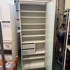 【愛品館八千代店】綾野製作所　折戸扉　食器棚　OEV-80VRの画像