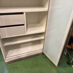 【愛品館八千代店】綾野製作所　折戸扉　食器棚　OEV-80VRの画像