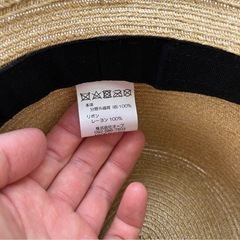 麦わら帽子　レディース　★一度のみ使用★の画像