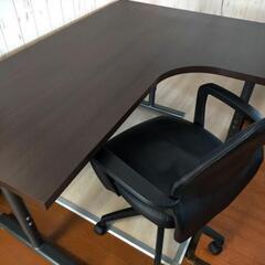 L型デスク黒