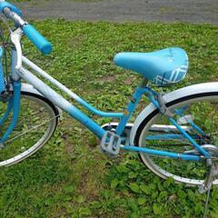 ジュニア　自転車　24インチ　女の子　カゴ付き　鍵付きの画像