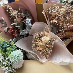 ドライフラワー、造花まとめて