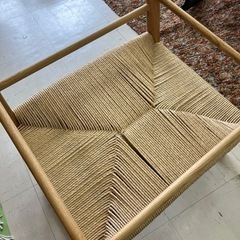 中古品　無印良品　オーク材　ペーパーコードアームチェア　公田店の画像