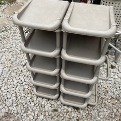 靴の収納棚　傘立て付き