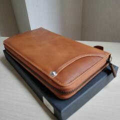 新品未使用  本牛革 ランドファスナー長財布 CAMEL2