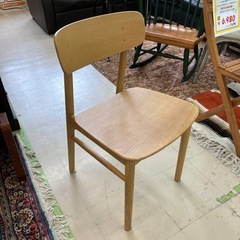 中古品　無印良品　オーク材ラウンドチェア　公田店