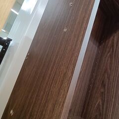 *お値段見直しました*リユースのサカイ栃木店★ジモティ割あり★  本棚 ブラウン W118×D31×H211 クリーニング済み TC9107の画像