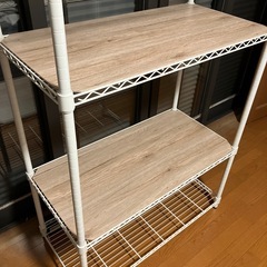 メタルラック　ホワイト　スチールラックの画像