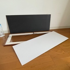 【お引き渡し予定者決定】額縁　アクリル　木目　外寸:93.2×38.4×1cmの画像