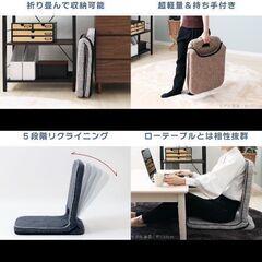 【8/11廃棄予定】折り畳み座椅子（使用可能品・パーツのガタつきあり）の画像