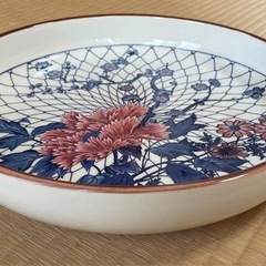 四日市ばんこ焼 萬古焼 大皿 深皿 梅 牡丹 菊 メイン皿 和皿 丸皿 陶器の画像