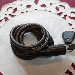 鍵式ワイヤーロック 約1.5m 黒♪Poloキーホルダー付き★