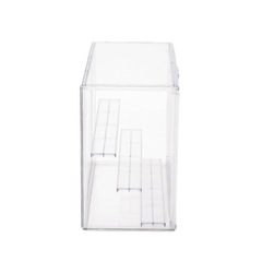3coins  マルチクリアボックス　 棚付き　新品×1 中古×2の画像