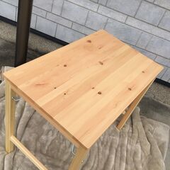 332【美品】 無印良品 MUJI 良品計画 天然木 パイン材テーブル　折りたたみ式 折りたたみテーブル 木製 キャンプ アウトドア ②の画像