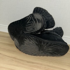 #ショートブーツ スエード ニット ブラック #UGGの画像