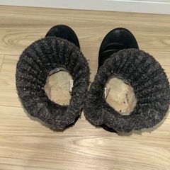 #ショートブーツ スエード ニット ブラック #UGGの画像