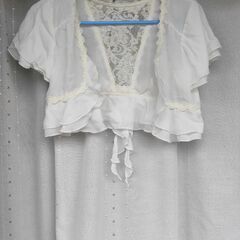 パーティードレス（白ボレロ付）の画像