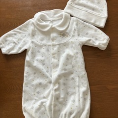ベビー服 ロンパース 新生児〜 50-60cm コンビドレス 帽...