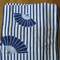 売り切り！リメイク材料【扇柄浴衣、2枚、クリーニング済】盆踊用？の画像