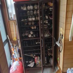 下駄箱　鏡付きシューズBOX　美品の画像