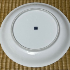 京都たち吉　藍色伝統の花鳥風月図大皿の画像