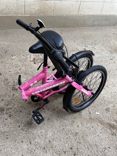 【本日特価】 ハマー折り畳み自転車 (20㌅)お引き取りでも？配達でも ピンク 自転車本体