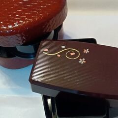 【自宅引取りのみ】和柄お弁当箱 2個セット 良品の画像
