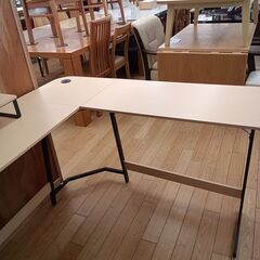 ★ジモティ割あり★  デスク ナチュラル H74×D120×W120 クリーニング済み TK5532の画像
