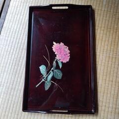 中古樹脂製お盆　サイズ約30cm×48cm