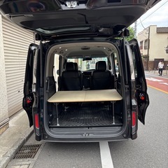 ステップワゴンスパーダ　自作車中泊ベッド　ラゲッジボード