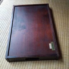中古木製お盆　北海道民芸家具　サイズ約30cm×46cmの画像