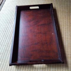 中古木製お盆　北海道民芸家具　サイズ約30cm×46cm