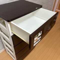 ウッドトップチェスト 衣装棚の画像