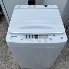 【2023/5.5kg】 洗濯機　ハイセンス　Hisense 5.5.キロ　家電　白　ホワイト　動作okの画像
