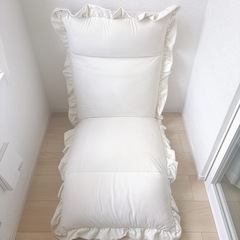 美品！Francfrancカラン フロアチェア ハイバック ホワイトの画像