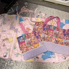 ディズニープリンセス お手さげカバン 上靴入れ 布団入れ