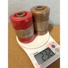 マクラメコード 1mm 天然コットン 1本撚 2個セットの画像