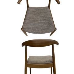 【REGASTOCK 川崎店】NITORI ニトリ ファブリック ダイニングチェア ミドルブラウン/ブラウン Nコレクション C-01D　②の画像