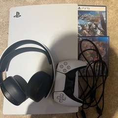 【PS5フル装備】4K120Hzテレビ＋純正ヘッドセット＋サウンドバー＋モンハン付【即ゲーミング環境】の画像