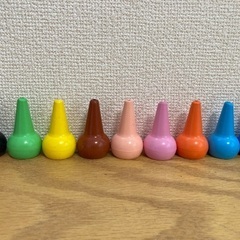 手が汚れないクレヨン 9色 中古の画像