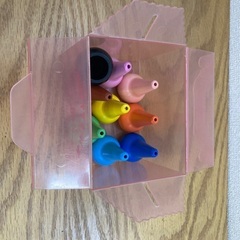 手が汚れないクレヨン 9色 中古の画像