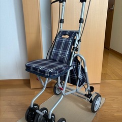 【美品】島製作所 サニーウォーカーAW-RB シルバーカー チェ...