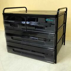 3段引出し キャビネット スチール製 ヨドコウ 淀川製鋼所 収納 衣類 ブラック