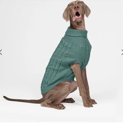 犬用　ニット ウェア ダークグリーン 格子模様　大型犬　4XL　...