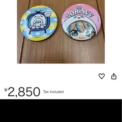 歌い手グループSORAVV（そらびび）の缶バッジ2個セット 缶バ...